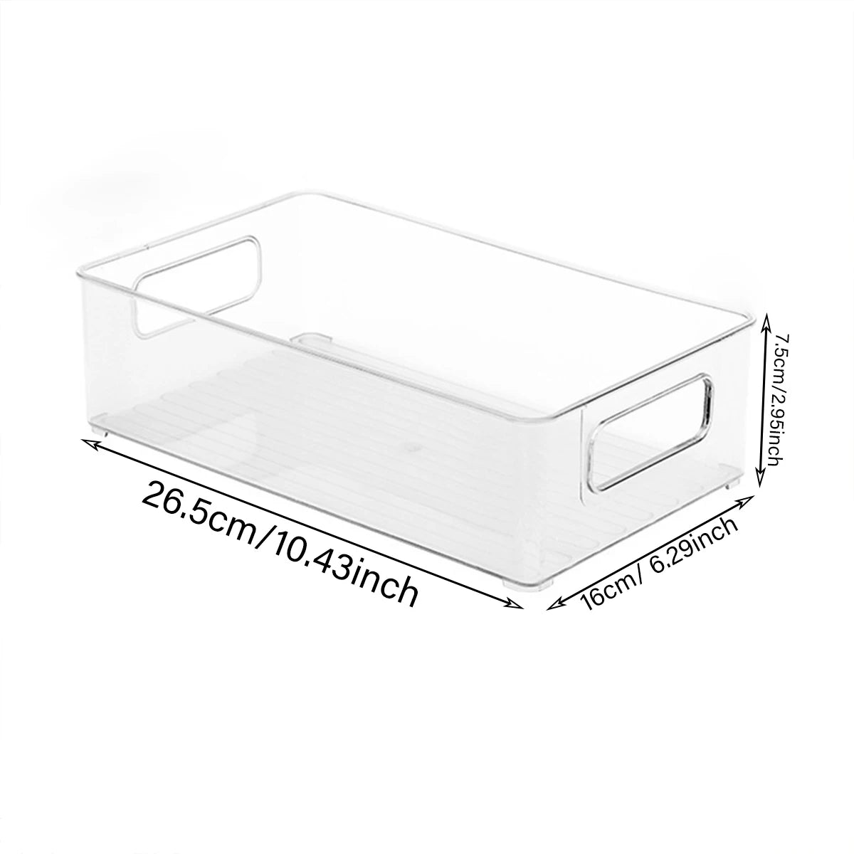1pc/2pcs Handheld Stackable Acrylic Stationery Skincare Storage Box Desktop Cosmetics Bathroom Office Miscellaneous Storage Box Oasis Select 1pc-transparent