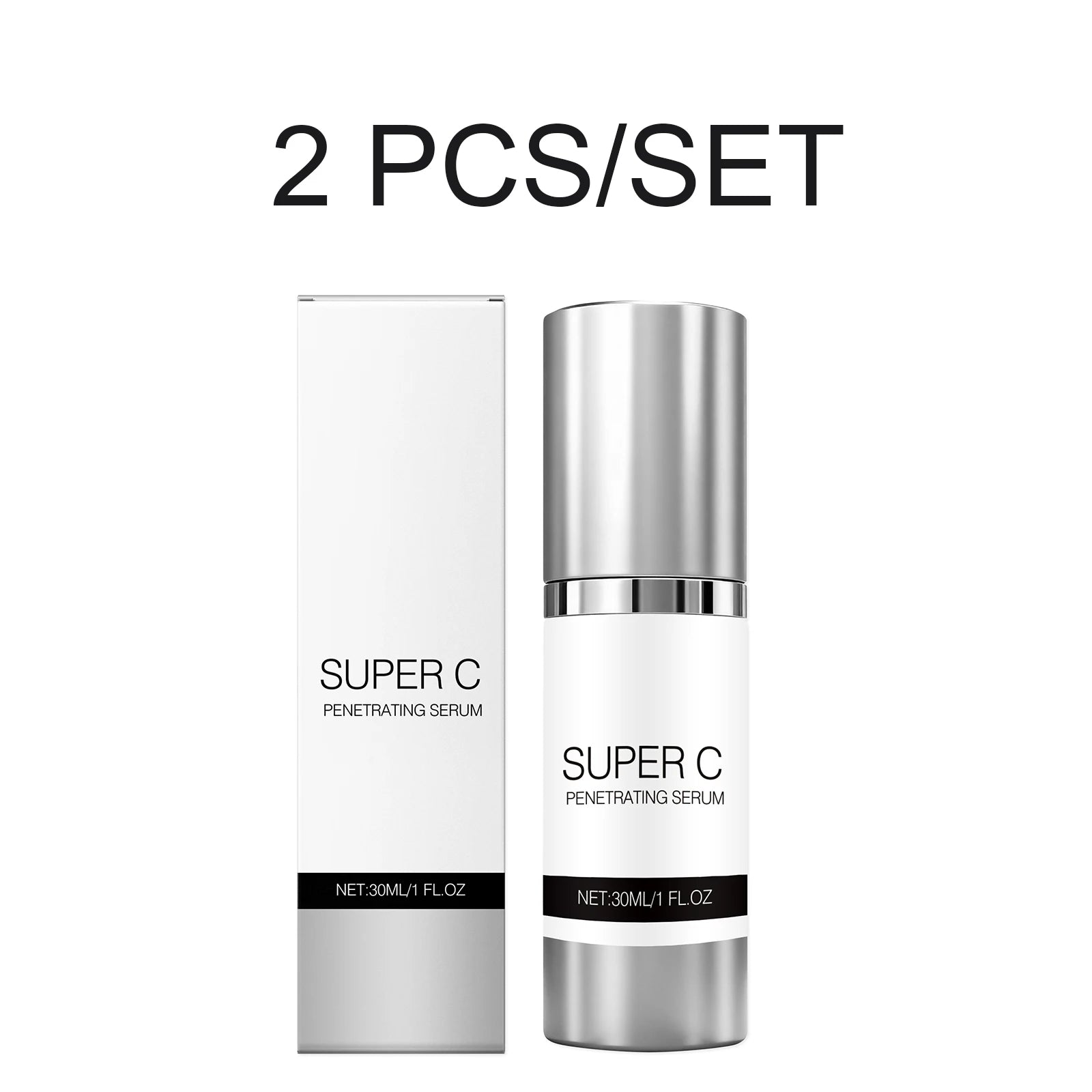 Vitamin C Facial Essence Firming Tightening Face Pore Nourish Dark Spot Remover Repair Pore Shrinking Face Daily Skin Care 30ml Oasis Select 2 PCS