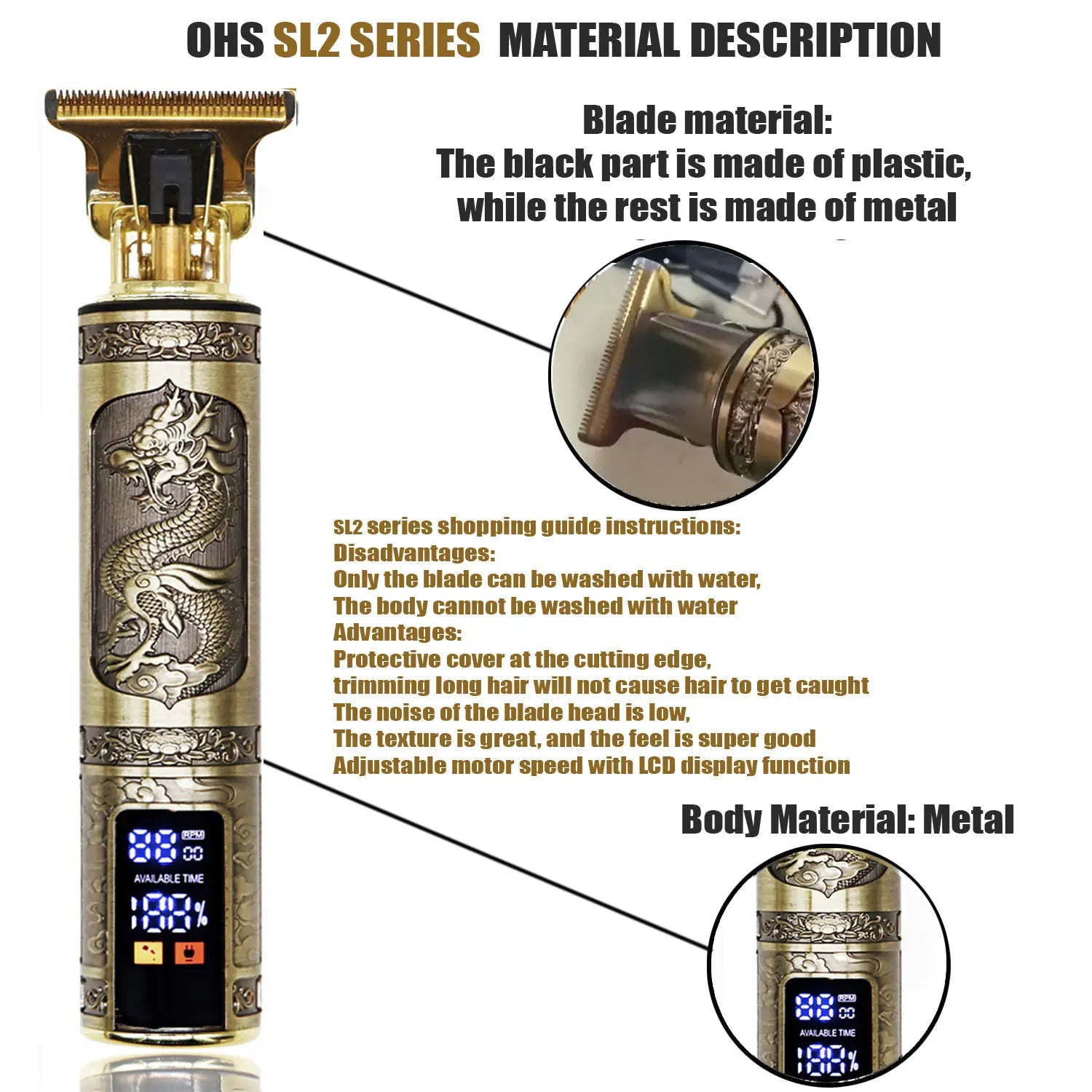 T9 Hair Clipper Repair Beard Shaving Body Hair Trimmer Clippers Electric Machine Men Haircut Machine 0mm Barber Shaver Oasis Select