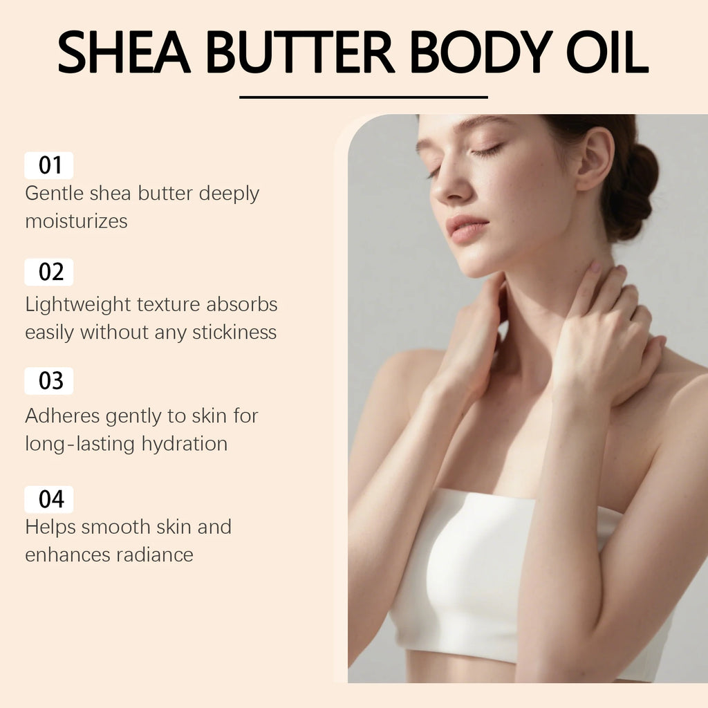 OceAura Shea Butter Body Oil – Fast-Absorbing Dry Skin 100ml Shea Butter Body Oil Oasis Select