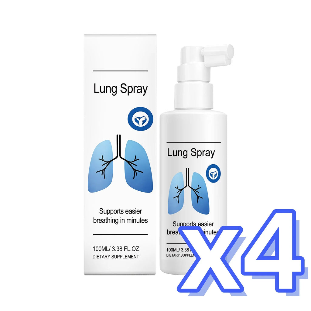 Organic Herbal Lung Cleansing Spray Effective Dissolve Mucus Relieve Throat Dryness Support Respiratory Health Soothe Breathing Oasis Select 100ml boxed x 4