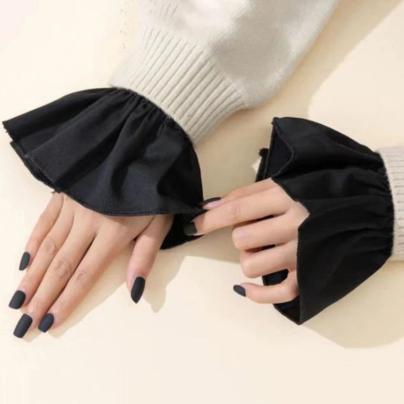 Photography Props Nail Photo Glove Beautiful Gentle Fake Cuffs Decorative Chiffon Flare Cuffs Fashion Sexy Nail Art Accessories Oasis Select
