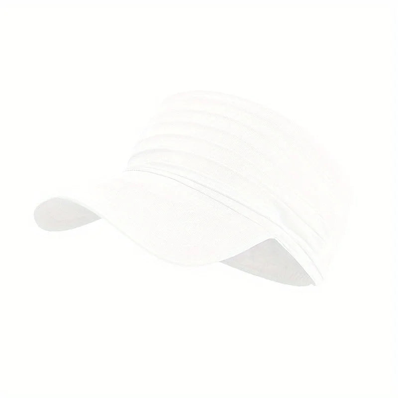 Quick-drying sports open-top sun hat - suitable for both men and women. Fashionable adult sun hat for spring, autumn and summer. Oasis Select White