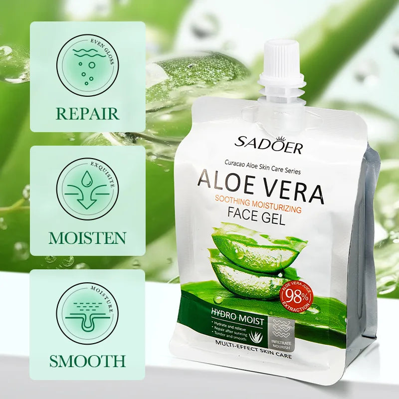 Soothing Aloe Vera Gel For Face & Body Hydrating Moisturizing Repairing Sunburn Relief Acne Care For Sensitive Skin Brightening Oasis Select