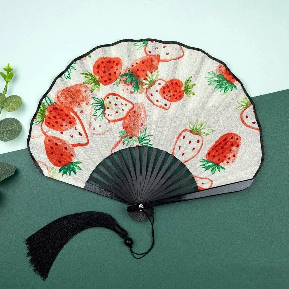 Decorative Retro Mini Shell Fan Lightweight Portable Chinese Style Fan with Tassel Handheld Fan Party Oasis Select Style 9