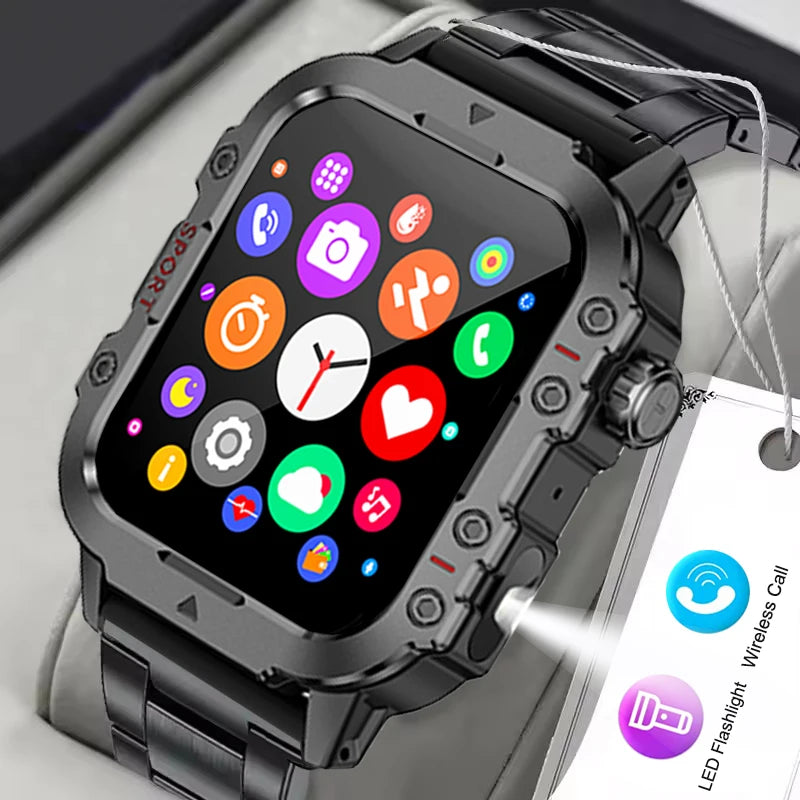 COTAUL Military Smartwatch Men – BT Call, GPS, 3ATM, 1.44"