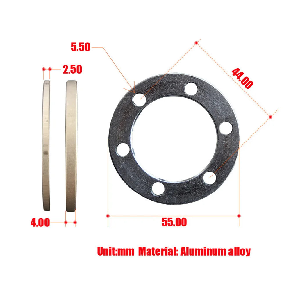 Brake Gasket Spacer Brake Washer Pads Bicycle About 20g About 55mm Aluminum Alloy Parts Silver For Bike High Quality Oasis Select