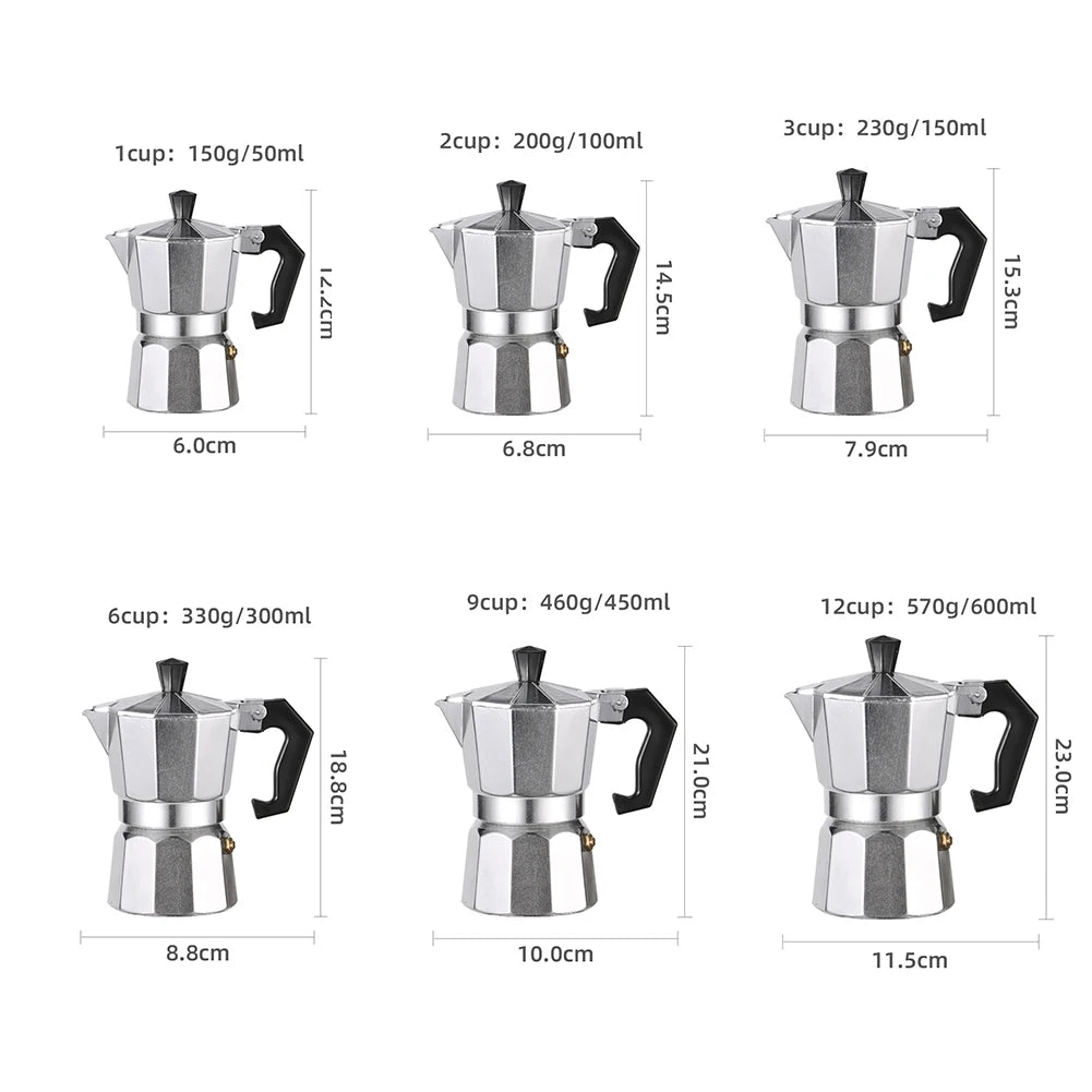 Octagonal Moka Pot – Stovetop Espresso Maker | Home & Camping