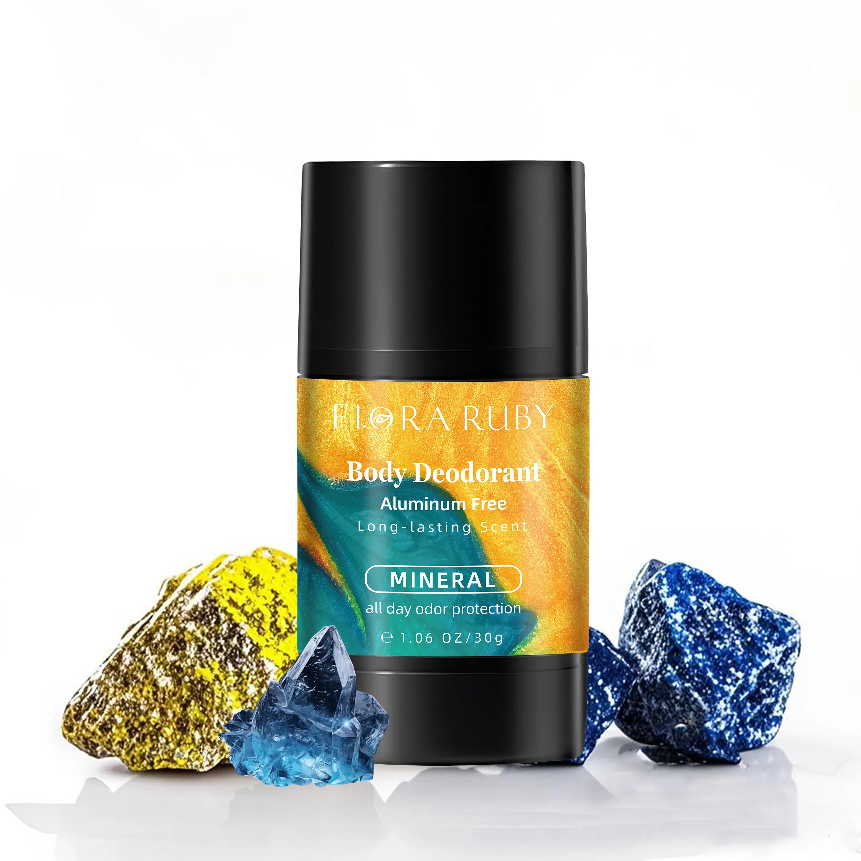 Flora Ruby aluminum free 48 Hours Of Lingering fragrance Underarm 30g/1.06oz Deodorant stick long lasting scent Oasis Select Mineral