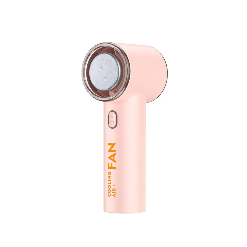 High-speed Refrigeration Ice Turbine Small Wind Outdoor Travel Portable Handheld 100-speed Ice-sensing Large Wind Fan Oasis Select Pink