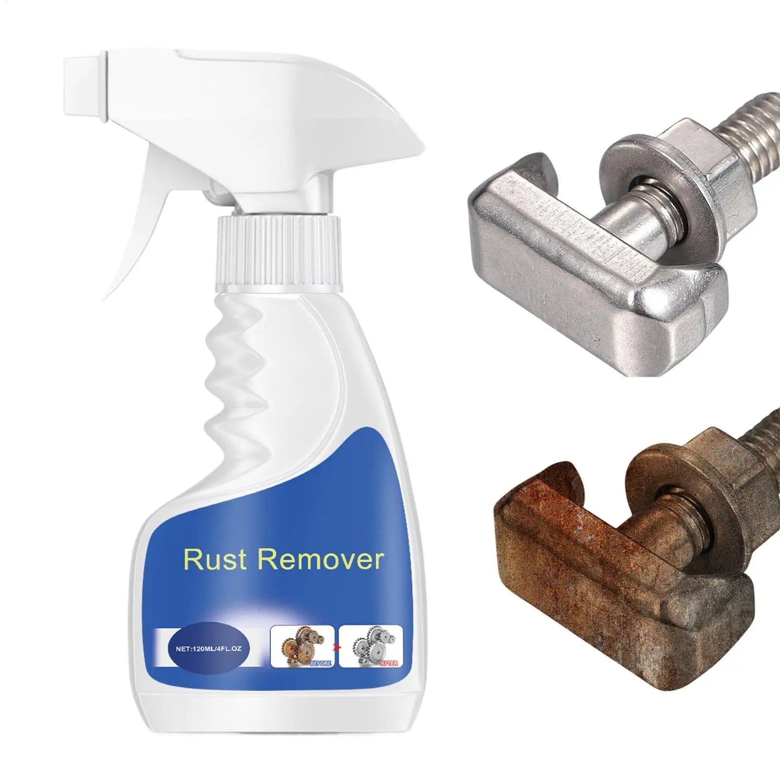 120ml Iron Rust Dust Remover Spray Metal Cleaner for Automotive Parts Tires Wheels Paint Prep Surface Restoration Tire Cleaner Oasis Select