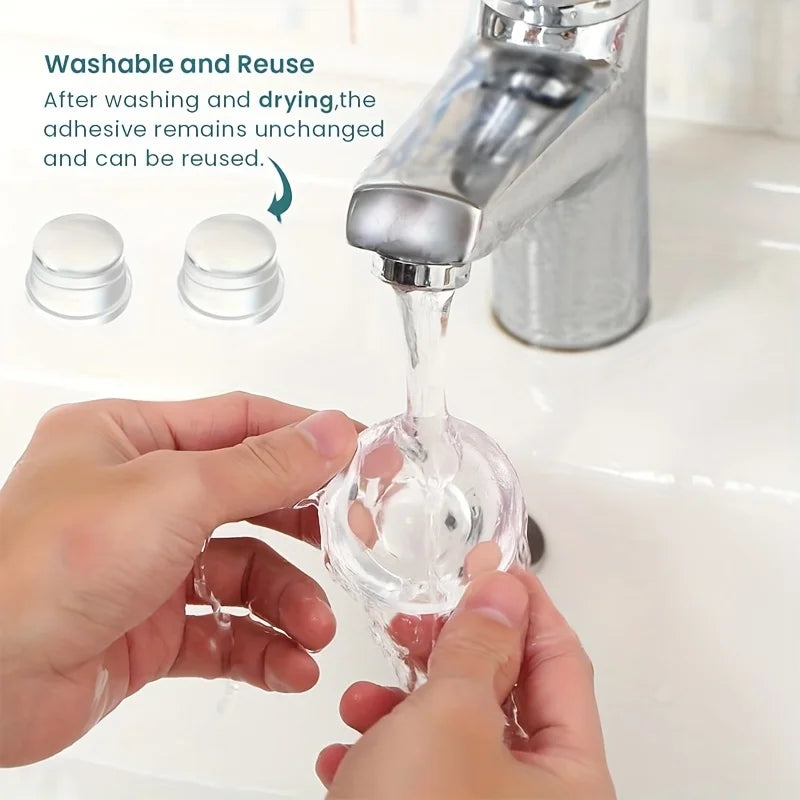 1PC Clear Silicone PET Door Stopper No Drill Under Door Mount Oil Rubbed Anti Slamming For Home Office Travel Use Oasis Select
