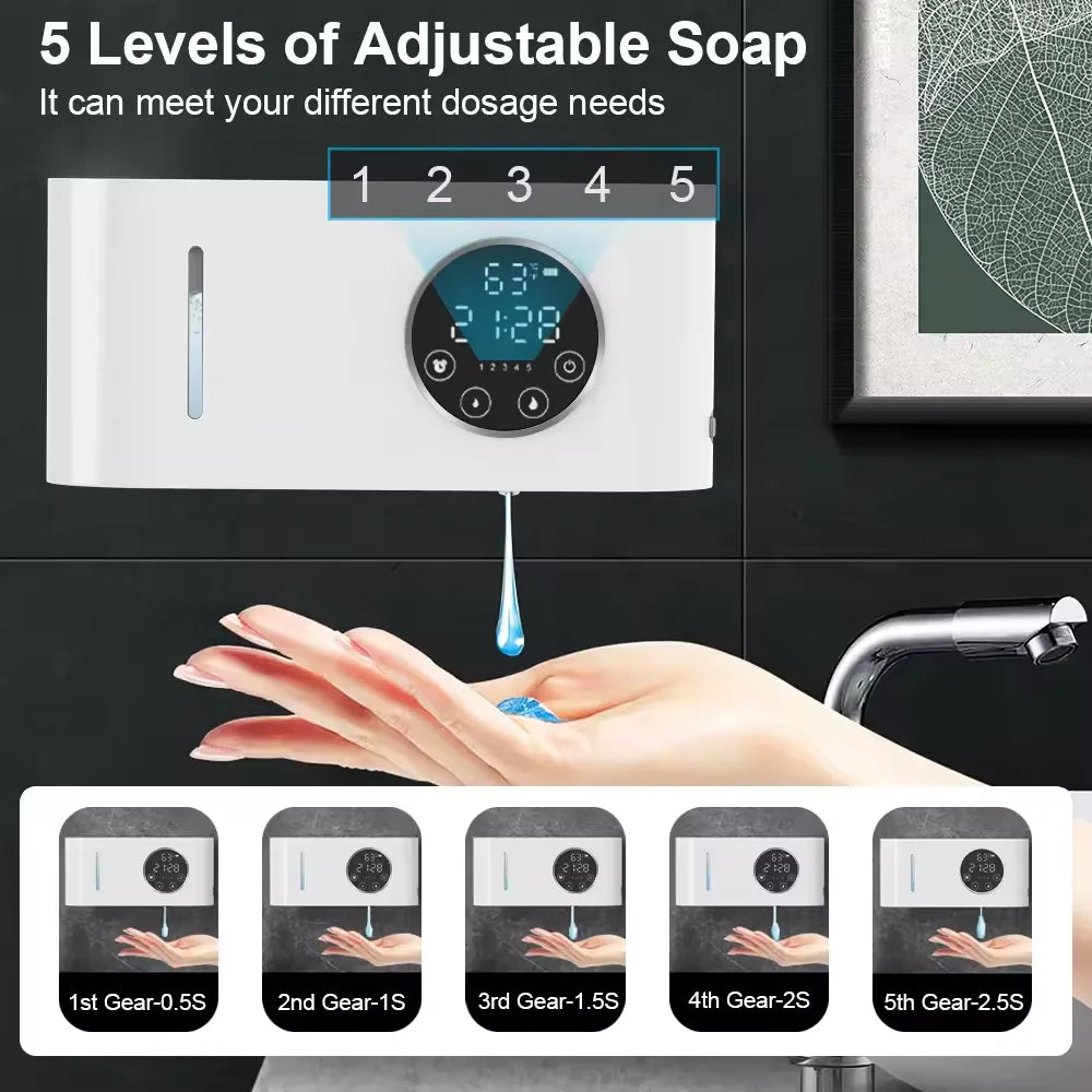 Smart Touchless Foam Soap Dispenser – Wall Mount USB LED