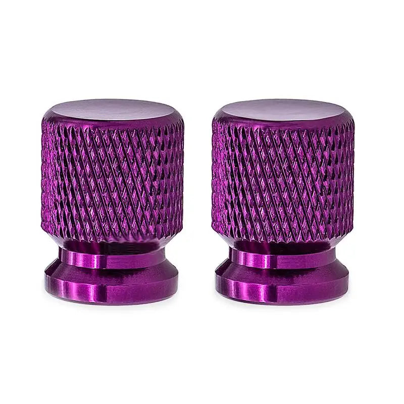 Tire Valve Stem Caps, Anodized Aluminum Wheel Valve Covers Accessories, Universal For Cars, SUVs, Bikes, Trucks And Motorcycles Oasis Select Purple