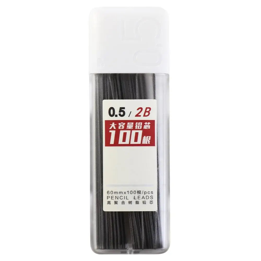 100Pcs Mechanical Pencil Leads 2B/HB Pencil Rod Automatic Pencil Core Refill Office School Art Sketch Drawing Supplies 0.5/0.7mm Oasis Select 2B 0.5mm