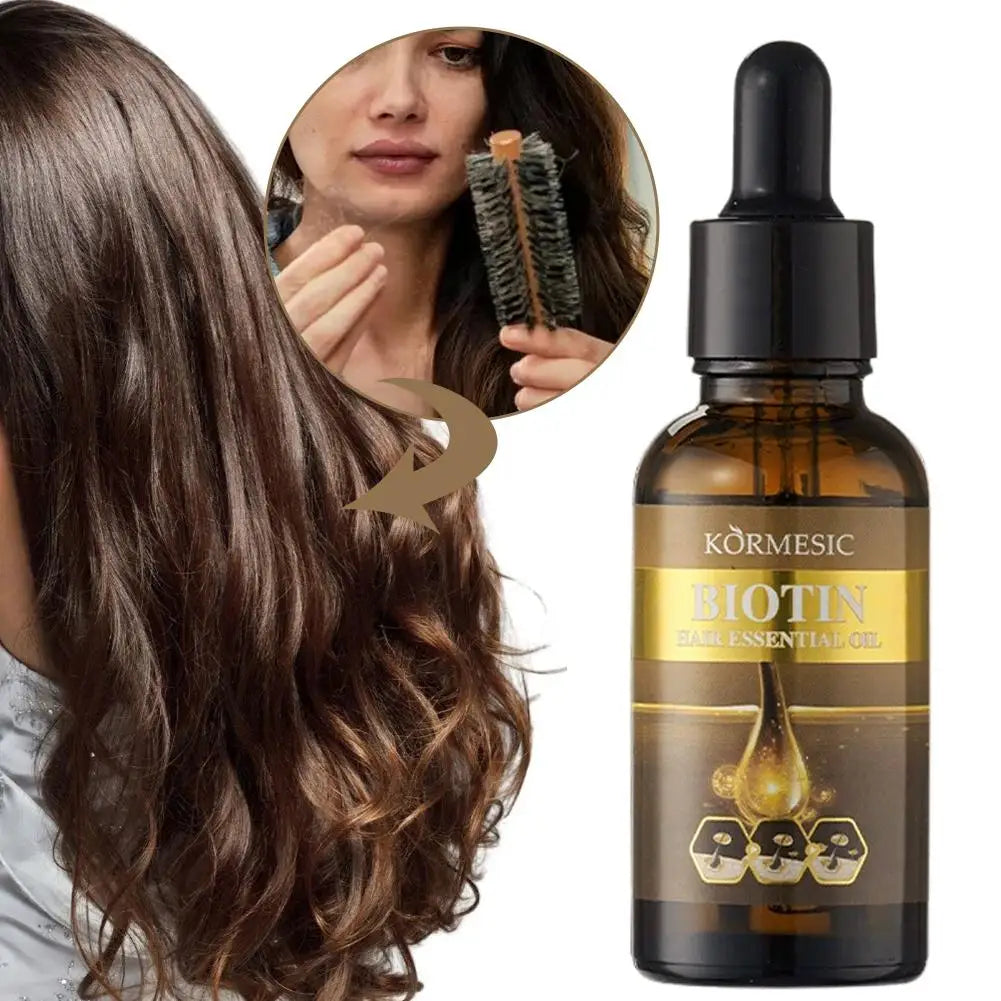 Biotin Hair Care Oil Nourish Scalp Hair Follicle Stabiliz Hair Root Refresh Oil Control Natural Plant Essence Oasis Select