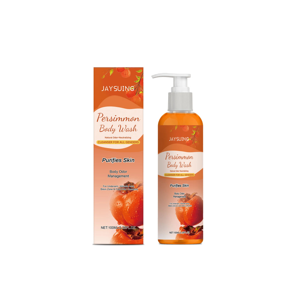 Exfoliating Persimmon Scented Shower Gel Cleanses the Body Removes Odors Dirt and Oil Leaves Skin Feeling Fresh and Smooth Oasis Select 100ml boxed