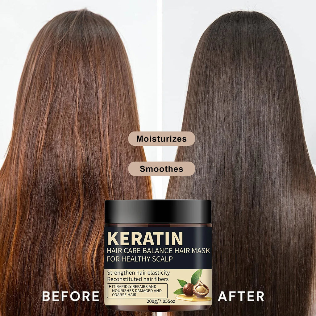 Lanemay Keratin Hair Mask – Deep Moisture & Anti-Breakage 200g
