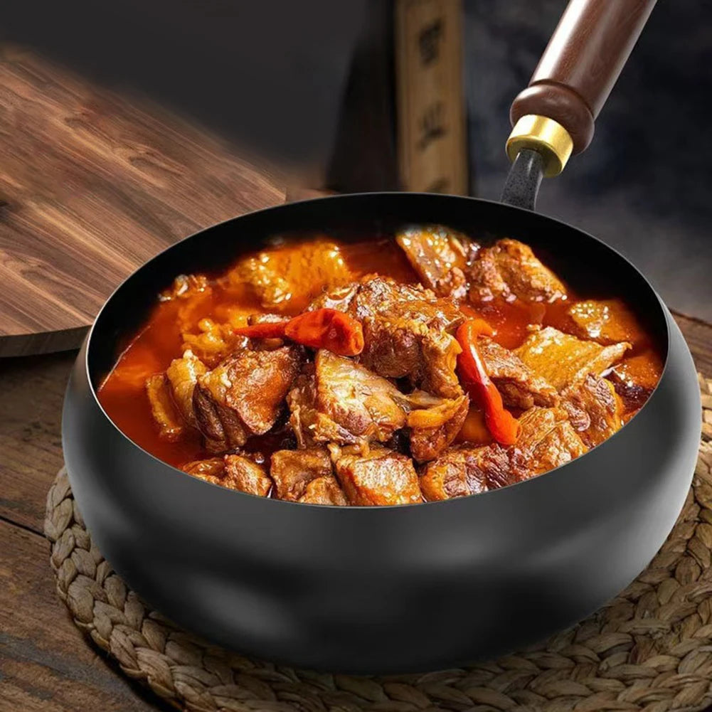Hand Forged Iron Wok – Chinese Big Belly Uncoated Frying Pan Iron Wok Pan Oasis Select