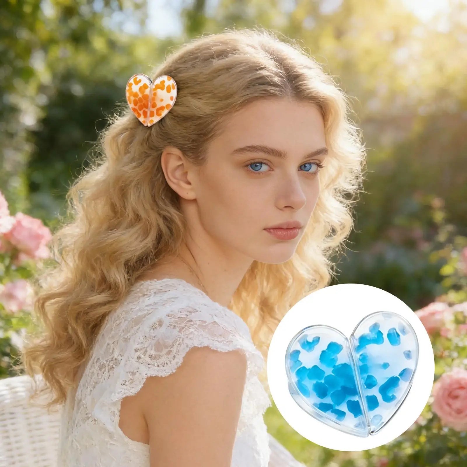 Smart Magnetic Hair Clip Heart-Shaped Non-Slip Styling Clips Ins Style Hair Accessories Strong Hold Magnetic Hairs Clip No Creas Oasis Select