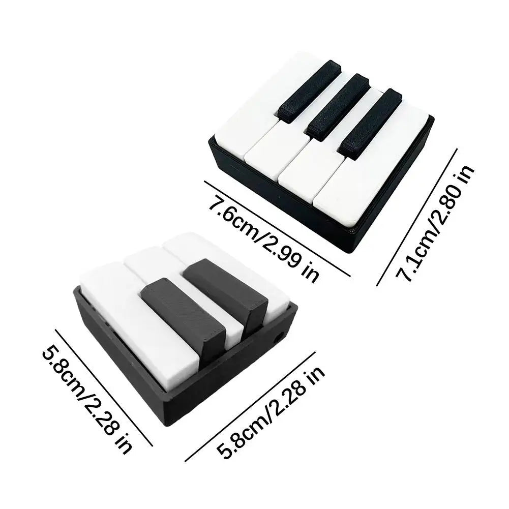 Piano Keyboard Clicker Fidget Toy 3D Printed Stress Relief Figurine Desktop Decompression Gadget for Office Gift Oasis Select
