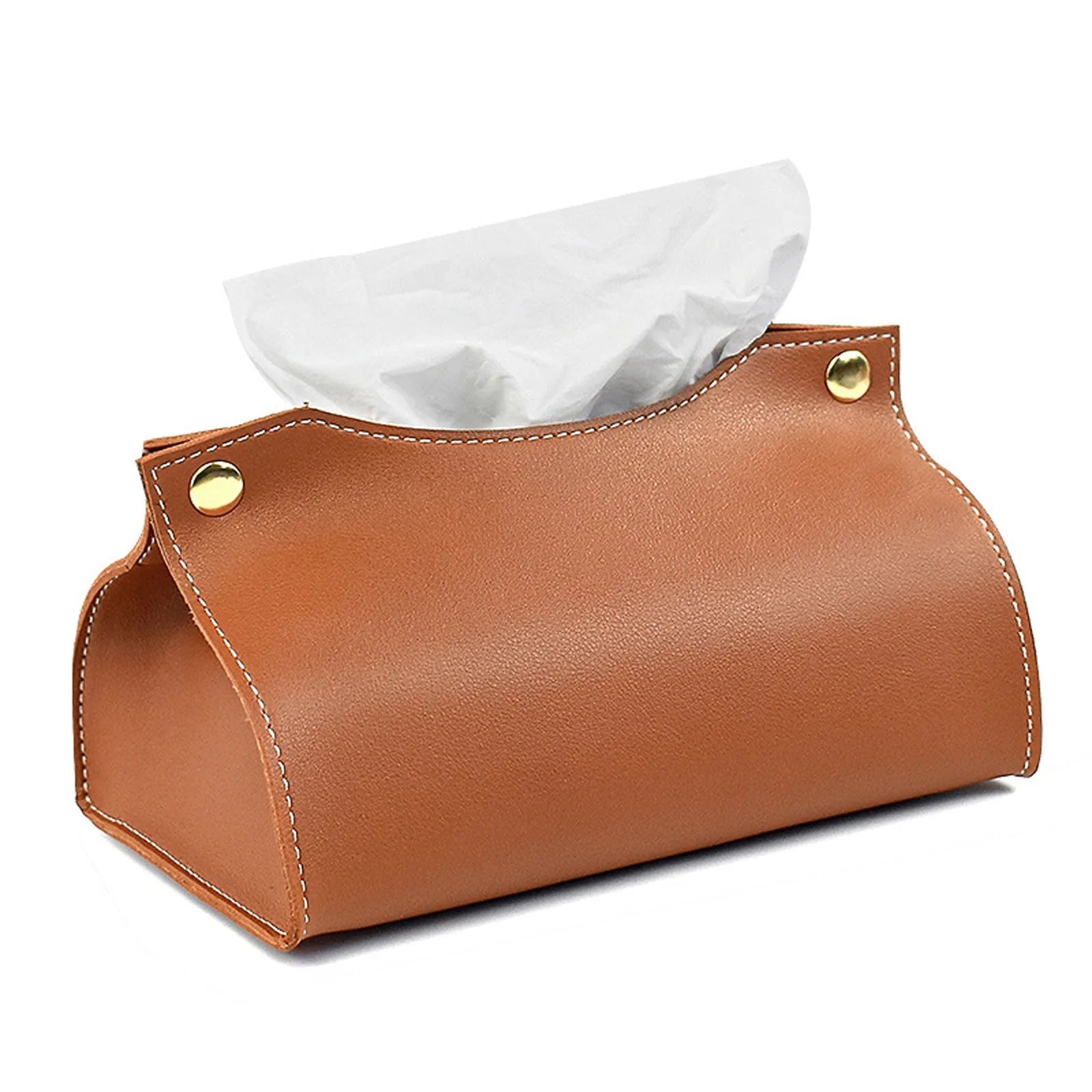 Tissue Box Holder Home Living Room Coffee Table Desktop Simple Napkin Box Kitchen Storage Paper Box PU Leather Organizers Oasis Select