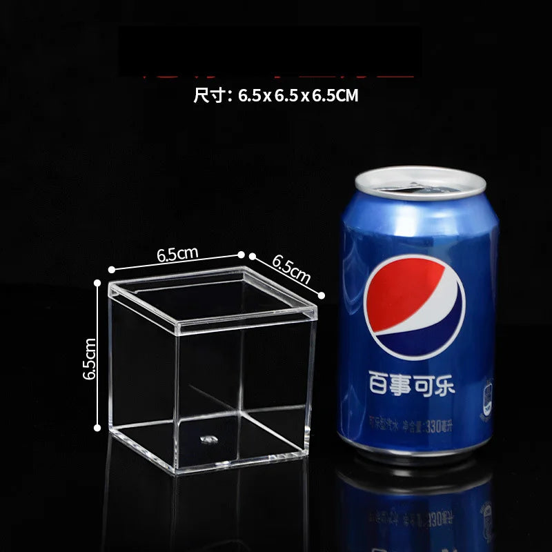 1pcs Transparent Acrylic Boxes With Cover Plastic Organizer Gift Packing Box Food Candy Storage Container For Home Display Oasis Select 6.5x6.5x6.5CM Other