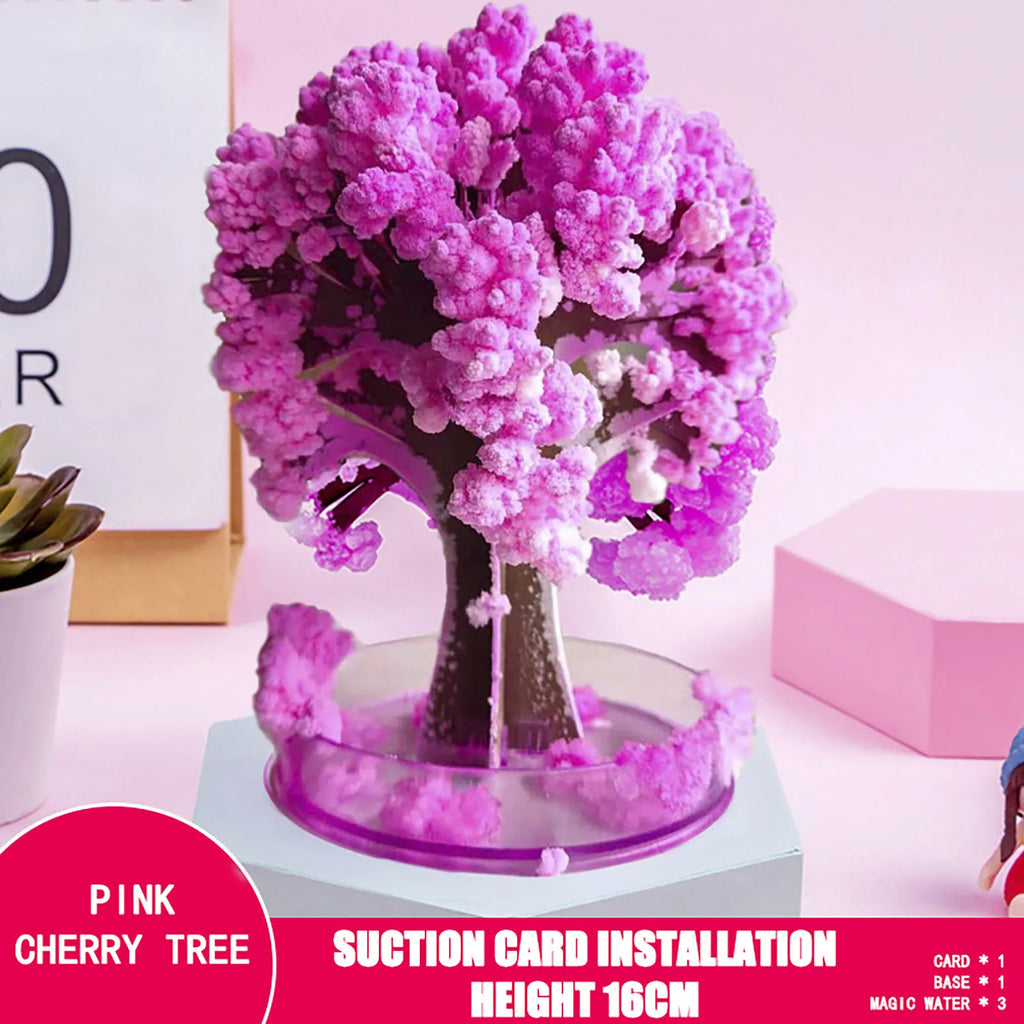Magic Growing Christmas Tree Crystal Paper Christmas Decoration New Year Science Toy Artificial Home Decor Ornaments Wholes Oasis Select