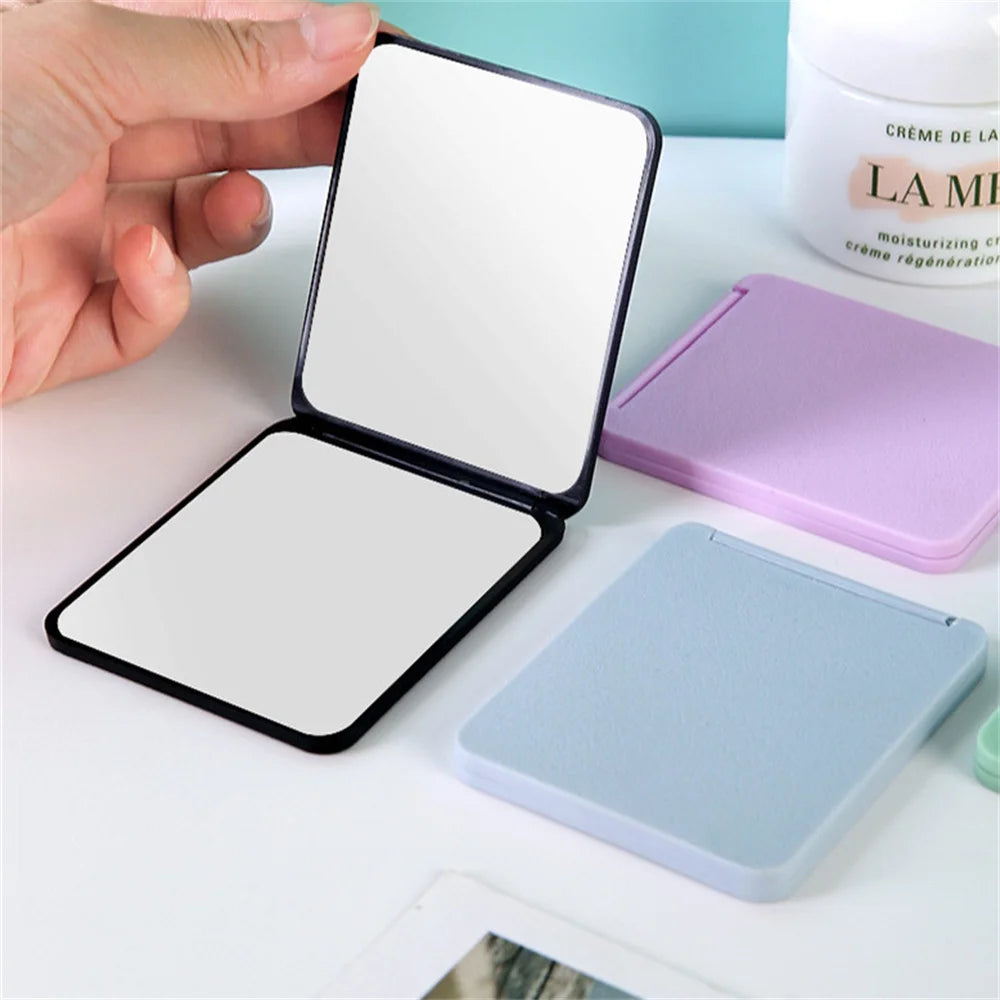 Folding Makeup Mirror High-quality Portable Makeup Mirror Single-side Creative Women Solid Color Makeup Mirror Oasis Select