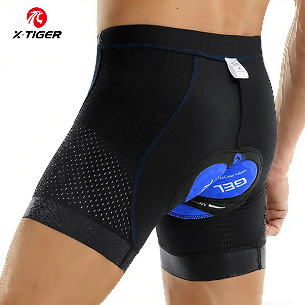 X-TIGER Bicycle Riding Underwear MTB Cycling Shorts 5D Gel Padded Bike Shorts Shock Absorption Breathable Men Cycling Underwear Oasis Select