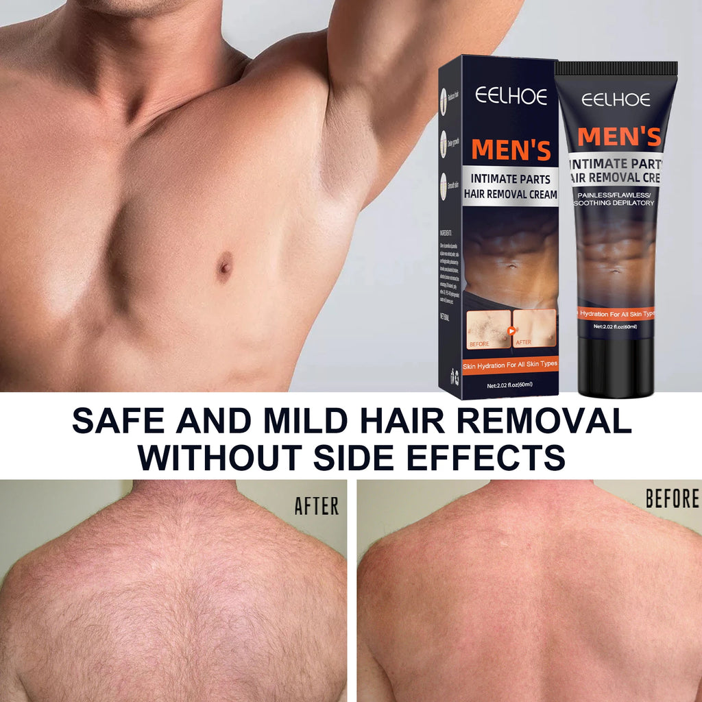 Men's Hair Removal Cream, Gentle & Non-Irritating, For Chest, Armpit & Leg Hair, Smooth Full-Body Hair Removal Cream for Men Oasis Select