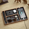 Wooden Office Desktop Storage Box Solid Wood Partition Storage Box Mobile Phone Headphone Debris Storage Box Wooden Storage Tray Oasis Select Default Title