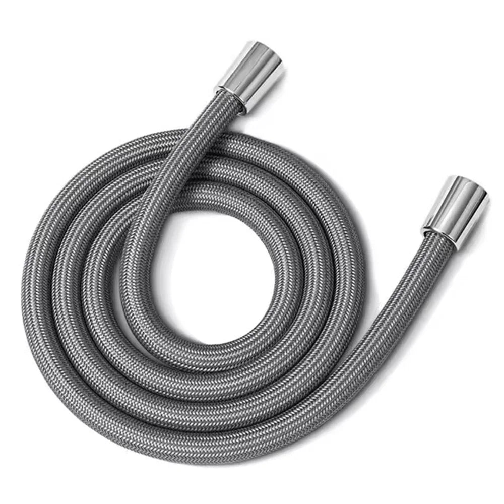 Anti Winding Handheld Shower Hose GI/2 Flexible Shower Tube High Pressure Universal Interface Bath Shower Nylon Pipe Oasis Select Grey 2.0M
