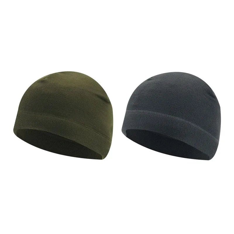 1/2pcs Warm Beanie Hat Soft Men Women Ski Cycling Skin-Friendly Anti-Static Hiking Thermal Fleece Running Windproof Oasis Select gray-army green