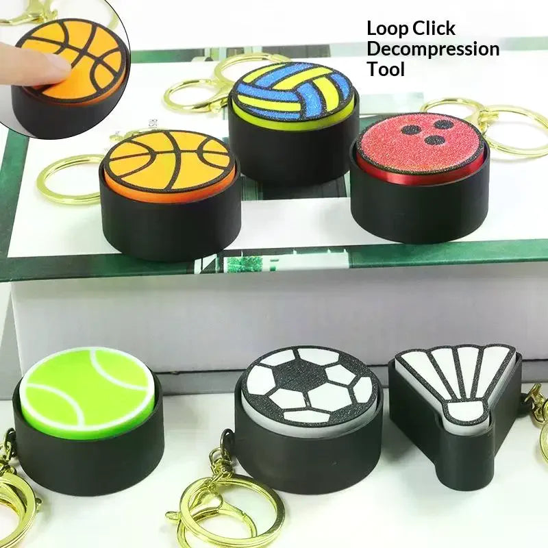 Click Fidget Keychain – Mini Keyboard Sensory Toy Fidget Keychain Toy Oasis Select