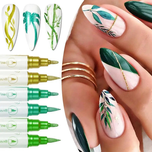 10color/pack Nail Paint Pen Temporary Tattoo Pen with Tattoo Templates Set Double-ended Doodle Marker Drawing Pen Oasis Select