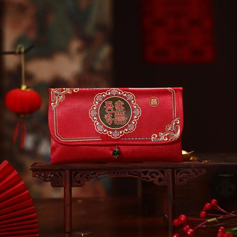 Chinese Brocade Red Envelope | Embroidery Tassel Wedding Gift