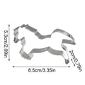 Horse Cookie Cutter Stamp Stainless Steel Baking Accessories Pressable Cookie Mold for Fondant Bakers Parents Home Party Oasis Select Silver