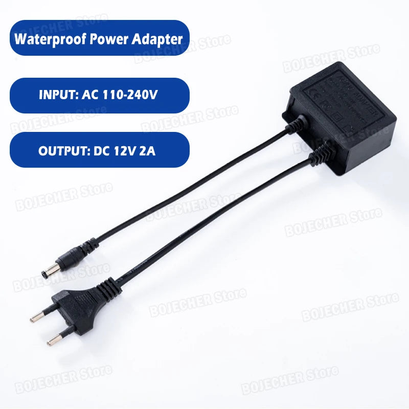 DC 12V 2A Power Supply Adapter For CCTV Security Surveillance Camera NVR DVR Router Charger 5.5x2.1mm Ports EU US Plug Oasis Select