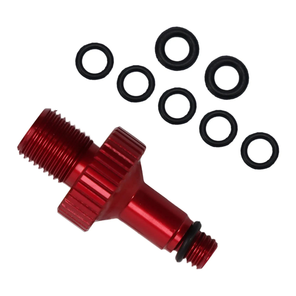 Bicycle Rear Shock Air Pump Valve Adapter Tool Rear Shock Air Pump Valve Adapter Tool Black Red Pressure Reducer Oasis Select