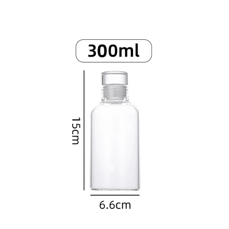 300-1000ML Glass Water Bottle Large Capacity Multi-function Creative Simple Milk Cup Portable Transparent Outdoor Sports Bottle Oasis Select 300ml 300ML-1000ML
