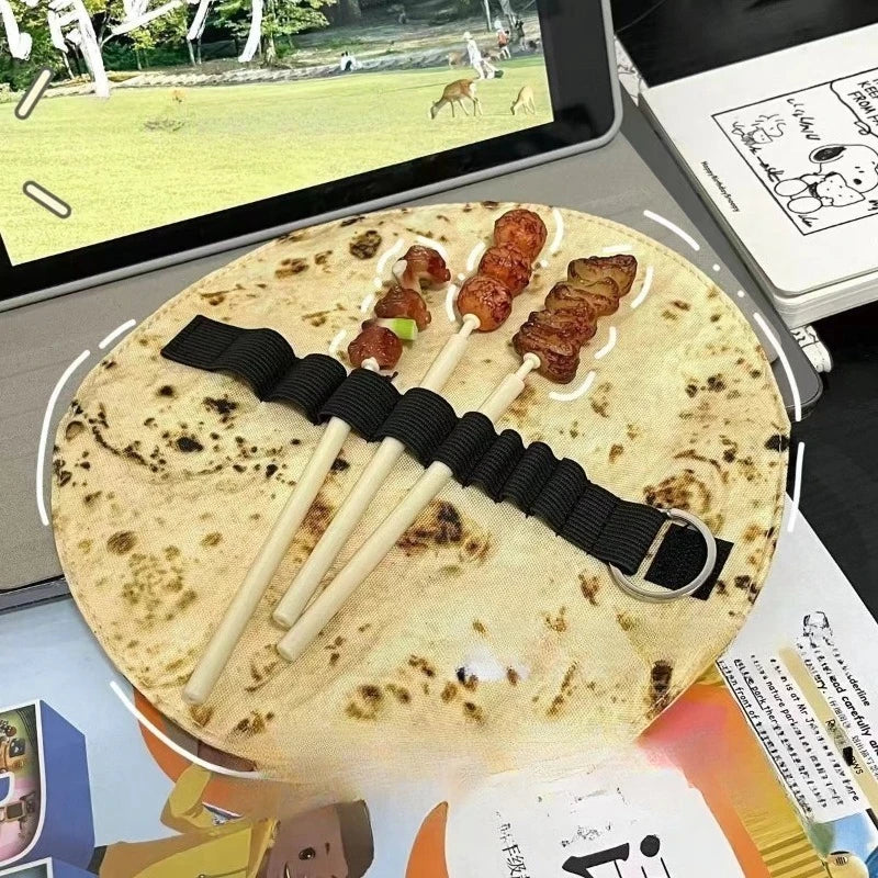 Faux Pancake Stationery Organizer Whimsical Burrito Pencil Case Holder Fun Stationery Organizer for School Supplies Oasis Select