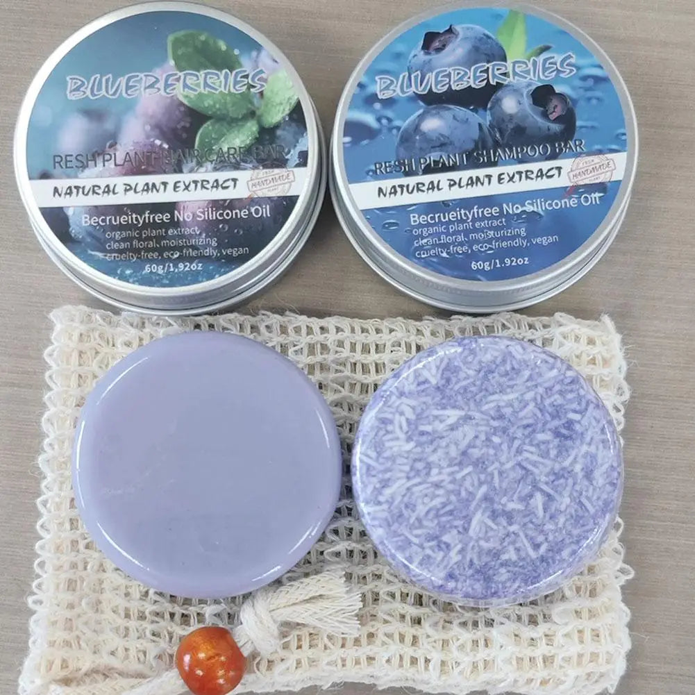 Blueberry Shampoo & Conditioner Bar – Silicone-Free, All Hair Shampoo Conditioner Bar Oasis Select