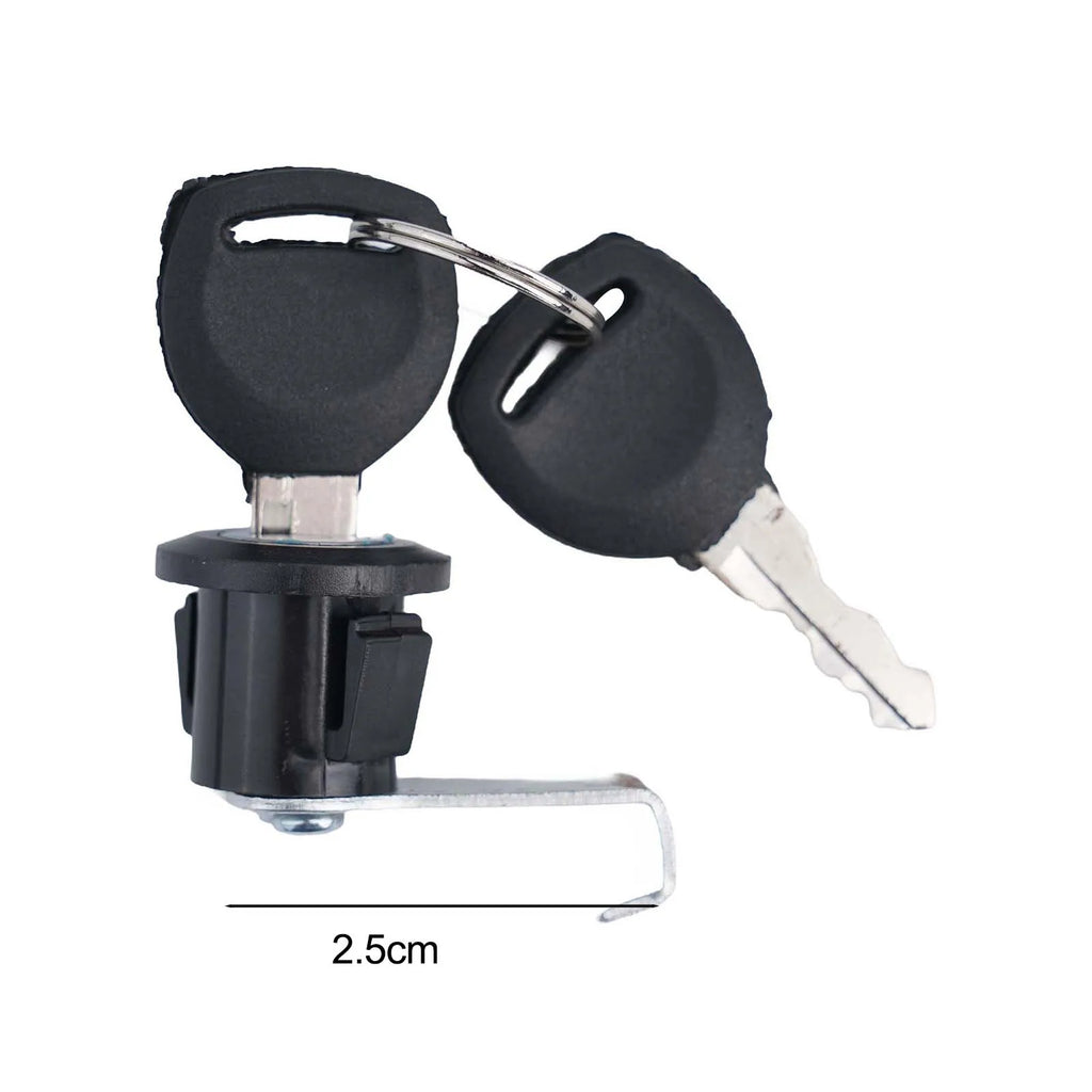 Electric Bicycle Metal Trunk Lock With Buckle 2 Keys Motorcycle Scooter E-Bike Rear Trunk Lock Cycling Safety Locks Accessories Oasis Select
