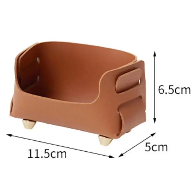 PU Leather Desktop Business Card Holder & Sign Display Stand