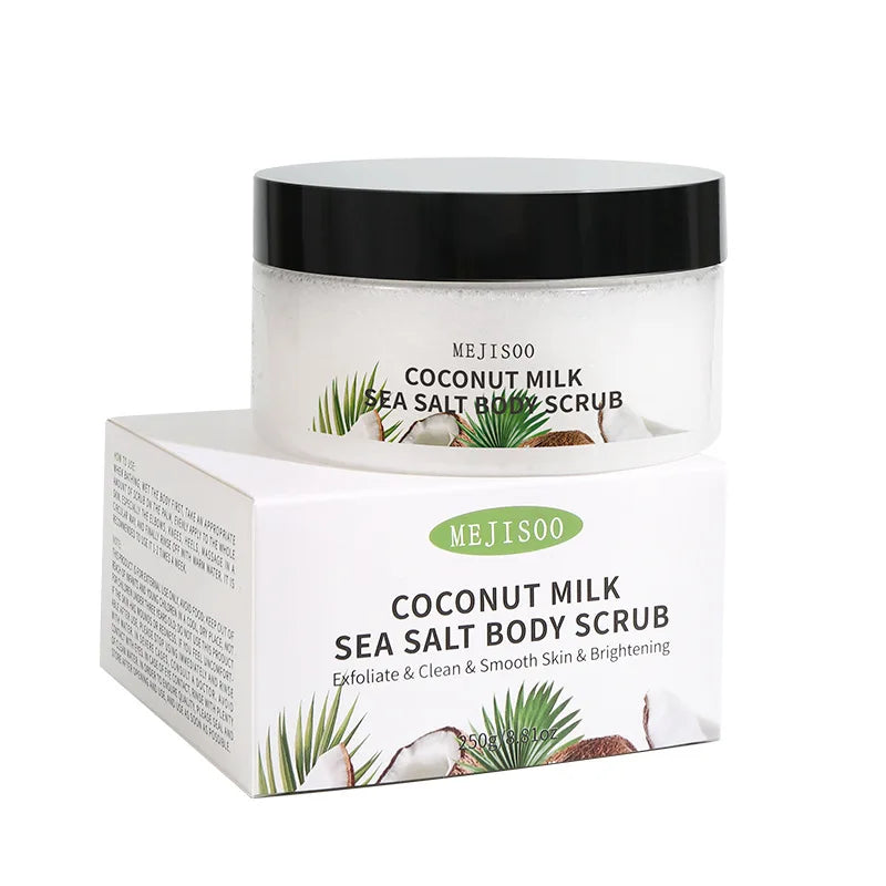 Coffee Sea Salt Body Scrub – Natural Exfoliating Cleanser 250g Body Scrub Oasis Select Coconut milk