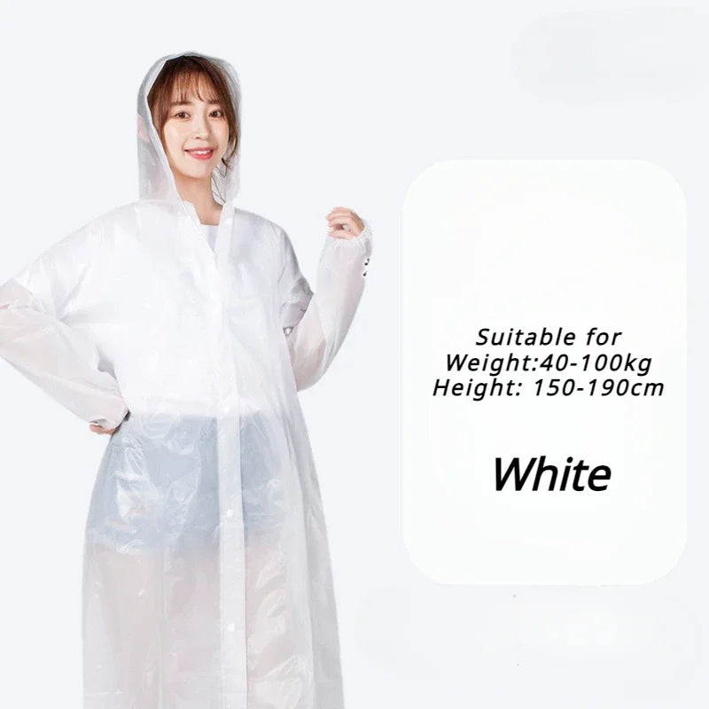 Unisex Thickened EVA Raincoat High-Quality Waterproof Black Rainwear for Men And Women Ideal for Camping Oasis Select