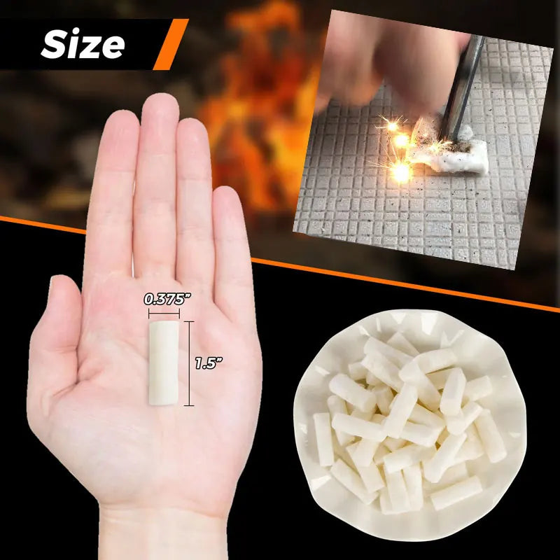 20Pcs Outdoor Mini Portable Fire Starter Camping Survival Practical Waterproof Props Cotton Core Fire Starter Oasis Select