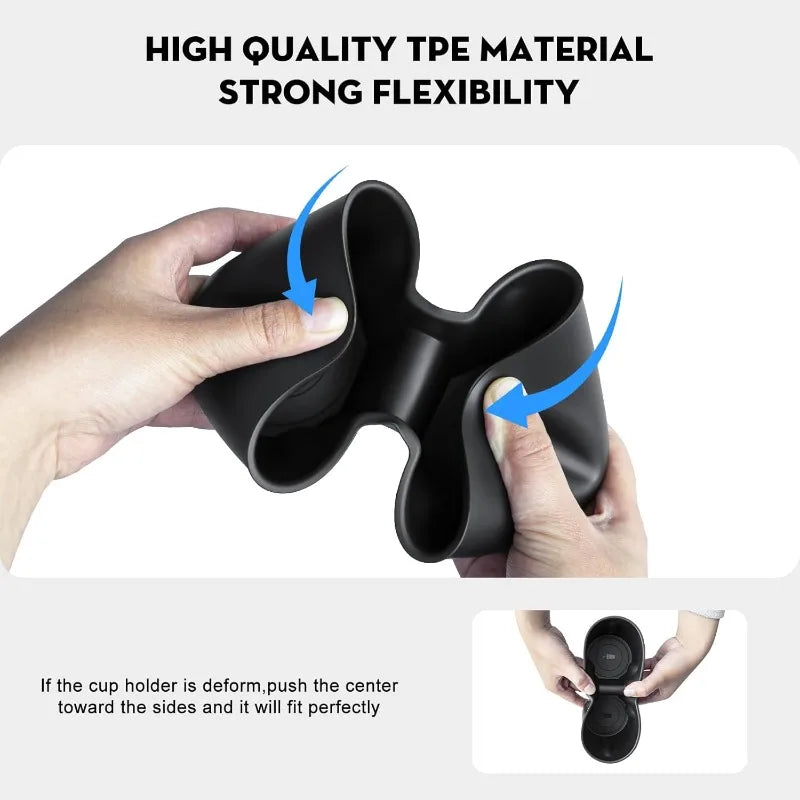 Coaster Mat Pad Soft TPE Center Console Cup Holder For Tesla Model Y Juniper Model 3 2025 Model Y Juniper Organizer Accessories Oasis Select