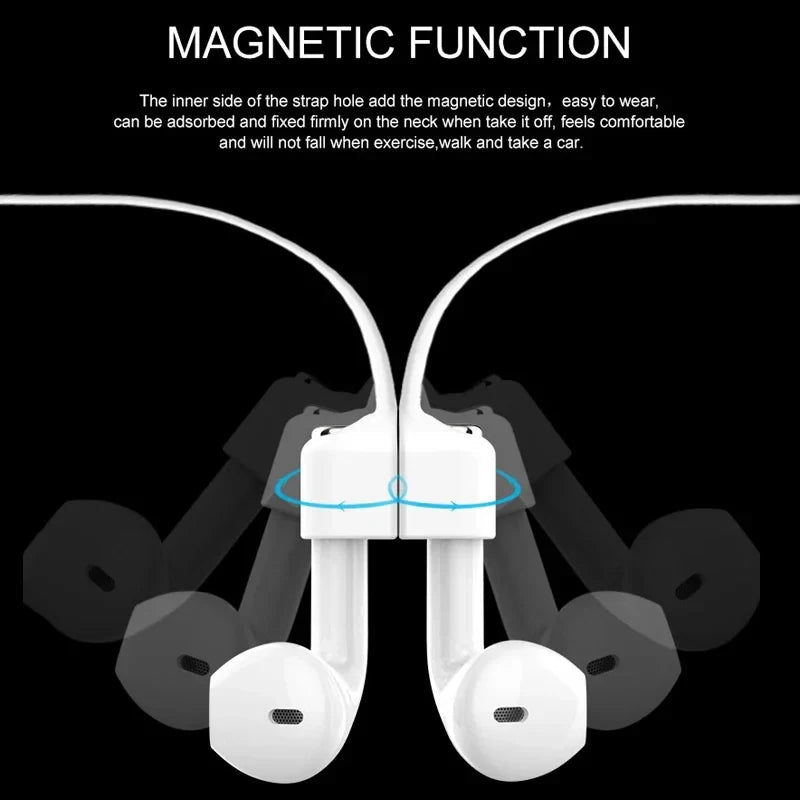 1/3pcs Silicone Strap Magnetic Anti-Lost Rope Bluetooth TWS Earphone Anti Lost Strap For Airpods 1/2/3 Gen Lenovo Earbuds Cord Oasis Select